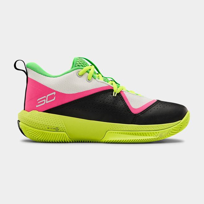 Under Armour SC 3ZER0 IV - Chlapcenske Basketbalove Topanky - Biele/Žlté